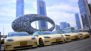 Tesla taxis are equipped