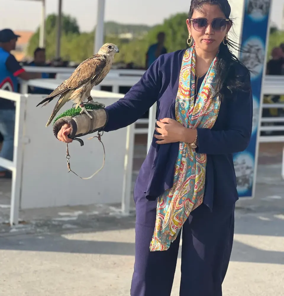 Camel Trekking experience With Falcon Photo